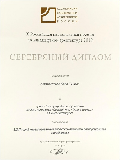 Х Российская  национальная премия  по ландшафтной архитектуре 2019